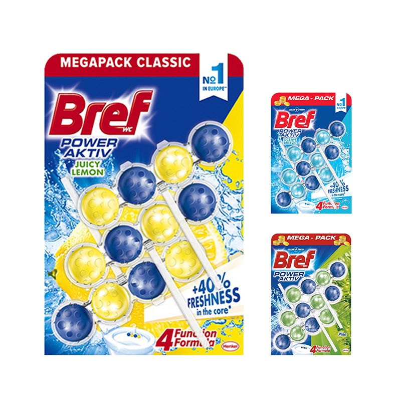 Bref WC kuličky, 3 x 50 g, mix vůní