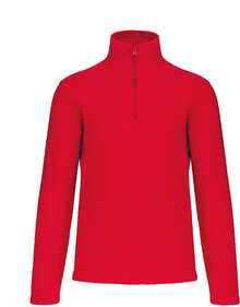 Krtk fleecov bunda na zip KA912, erven