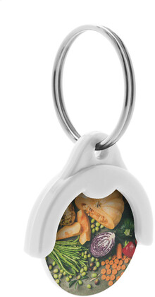 Přívěšek na klíče se žetonem Token, bílá