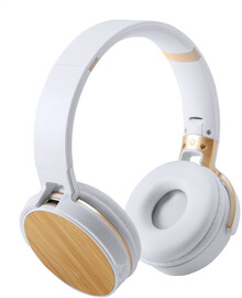 Bluetooth sluchátka Blotone, bílá, přírodní