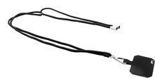 RPET lanyard na mobil Corphon, černá