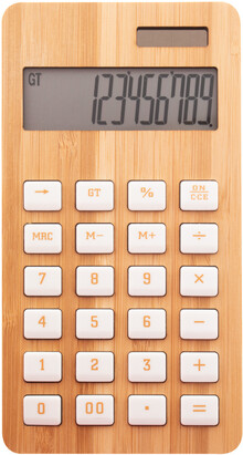 Kalkulačka z bambusu BooCalc, přírodní