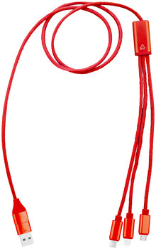 USB nabíjecí kabel Ralong, červená