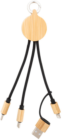 USB nabíjecí kabel Cobbel Mini, přírodní, černá
