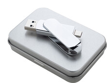 OTG USB flash disk Gigax, stbrn