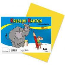 KRESLÍCÍ KARTON A4/180g/50l žlutý