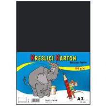 KRESLÍCÍ KARTON A3/180g/50l černý