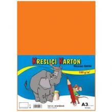KRESLÍCÍ KARTON A3/180g/50 listů, oranžový