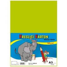 KRESLÍCÍ KARTON A3/180g/50 listů, sv.zelený