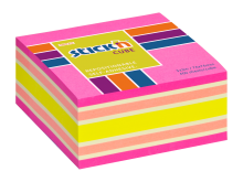 Samolepic bloek kostka Stick'n by Hopax, 76 x 76 mm, neon zelen mix, 400 lstk