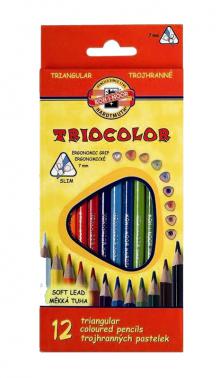 Pastelky Triocolor trojhranné 12ks