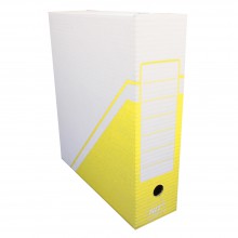 Krabice archivační HIT OFFICE A4, 33 × 30 × 10 cm, žlutá