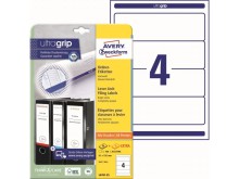 Štítek na pořadače AVERY Zweckform pro tisk, samolepící, 61 x 192 mm, bílý