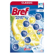 Závěsný WC blok Bref Power Aktiv, Juicy Lemon, 3 x 50 g