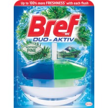 Závěsný WC blok Bref Duo Aktiv, tekutý, pine, 50 ml