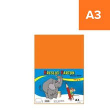Kreslic� karton Stepa A3, oran�ov�, 180g/m2, 50 list�