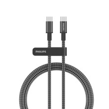 Kabel nab�jec� Philips DLC5060C/00, USB-C na USB-C, �ern�, 2m
