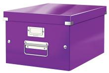 Krabice Esselte Click&Store A4, 28,1 × 36,9 × 20 cm, velikost M, purpurová